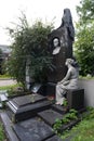 The grave of Sophia of Sarkizova-Serazini at the Novodevichy cemetery in Moscow Royalty Free Stock Photo
