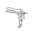 Grave speculum doodle icon, vector illustration Royalty Free Stock Photo