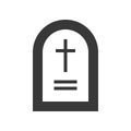 Grave stone, Halloween related, glyph icon design