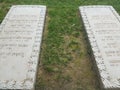 Grave stone of poet Robert Frost in cemetery