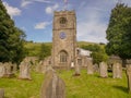 Old English church and grave yard Royalty Free Stock Photo