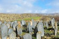 The grave stones in Sefid Chah ancient cemetery, Mazandaran, Iran Royalty Free Stock Photo