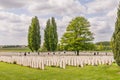 Grave stones at the Tyne Cot cemetary, near Ypres in Belgium