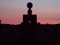 Grave sunset cemetery Royalty Free Stock Photo