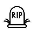 Grave thin line icon Royalty Free Stock Photo