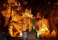 The Grave under Huge stalactites in Melidoni Cave