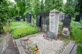 Grave of writer Franz Kafka on the cemetery