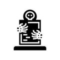 grave zombie monster glyph icon vector illustration Royalty Free Stock Photo