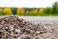 Gravel on nature background Royalty Free Stock Photo