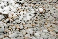 Gravel covering with snow