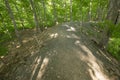 Gravel that held water to power an historic mill in Manchester, Connecticut.