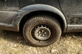 gravel dirt road in the forest Royalty Free Stock Photo