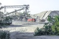 gravel extraction. Quarry for the extraction of natural minerals. Industry mining