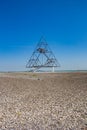 Gravel in front of the tetrahedron monument in Bottrop