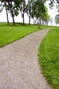 Gravel pathway in summer park Royalty Free Stock Photo