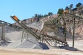 Gravel plant with belt conveyor Royalty Free Stock Photo