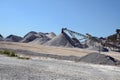 Gravel plant with heaps of gravel Royalty Free Stock Photo