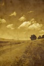 Gravel Road and Clouds