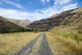 Gravel road through desert