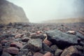 Gravel road, England, autumn, fog