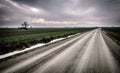 Gravel road in the fields