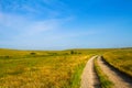 Gravel Road through Flint Hills Royalty Free Stock Photo