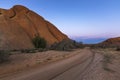 Gravel road between the kopjes at Spitzkoppe Royalty Free Stock Photo