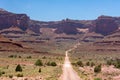 Gravel road leading to canyon, Canyonlands National Park Utah USA Royalty Free Stock Photo