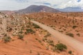 Gravel road in Los Cardones National Park Royalty Free Stock Photo