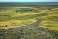 A gravel road in the middle of iceland Royalty Free Stock Photo