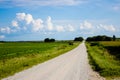 Gravel road in the midwest on a sunny day