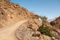 Gravel road Oman Hajar mountains