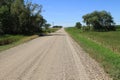 Gravel road on a partly cloudy South Dakota day