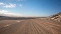 Gravel road in Skeleton Coast Park, Namibia. Royalty Free Stock Photo