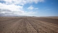 Gravel road in Skeleton Coast Park, Namibia. Royalty Free Stock Photo