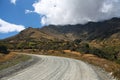 Gravel road in South Island, New Zealand