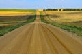 Gravel road in southwestern North Dakota Royalty Free Stock Photo
