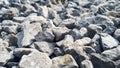 Gravel road texture. Small grey pebble patternt. Stone ground Royalty Free Stock Photo