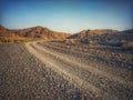 Gravel road in Wadi Alkhodh, Muscat Oman Royalty Free Stock Photo