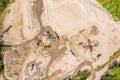 Gravel and sand open pit mining. Aerial view Royalty Free Stock Photo