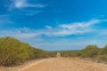 Gravel secondary road in northern Namibia Royalty Free Stock Photo