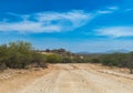 Gravel secondary road in northern Namibia Royalty Free Stock Photo