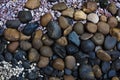 Gravel textures stone for background close up