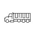gravel truck civil engineer line icon vector illustration