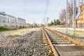 Gravel urban crossing railroad