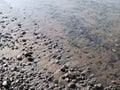 Gravels, pepples, sea stones under water on the south coast of the Java island Royalty Free Stock Photo