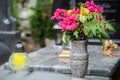 Graves on catholic cemetery