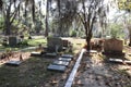 Graves in Savannah Cemetery Royalty Free Stock Photo