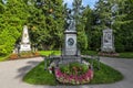 Graves of composers famous at the Zentralfriedhof Cemetery in Vi Royalty Free Stock Photo