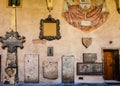 Graves in the courtyard of the shrine of St. Anthony of Padua. Royalty Free Stock Photo